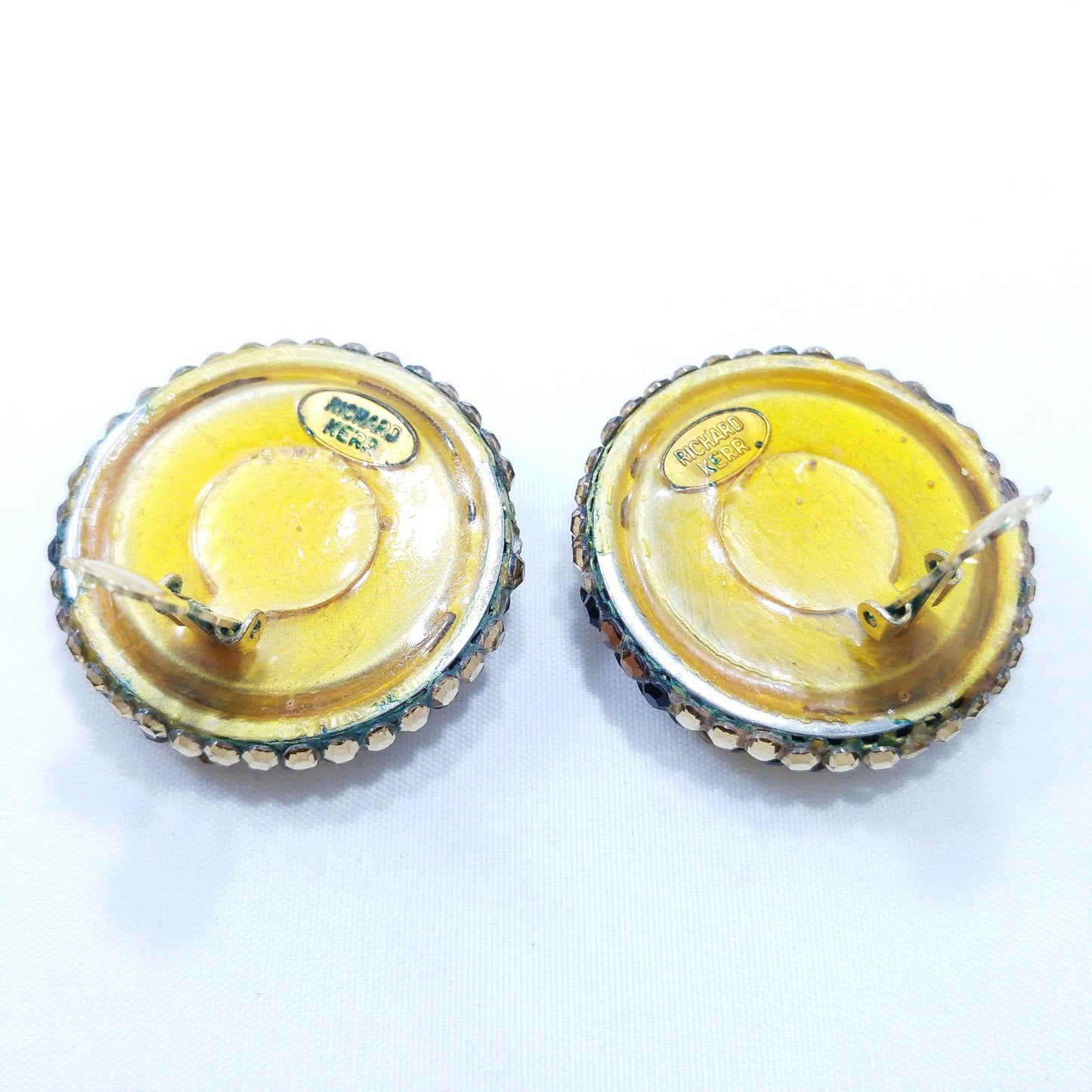 Vintage Richard Kerr 1980s Statement Earrings – Swarovski Crystal Animal Print