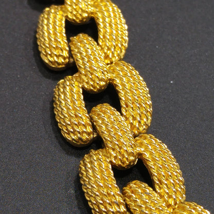 Monet Gold Plated Textured Choker Necklace, Mid Century, 1960s Vintage Jewelry
