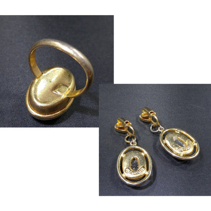 Sarah Coventry Light of the East Jewelry Set, Necklace Earrings Ring, 1970s