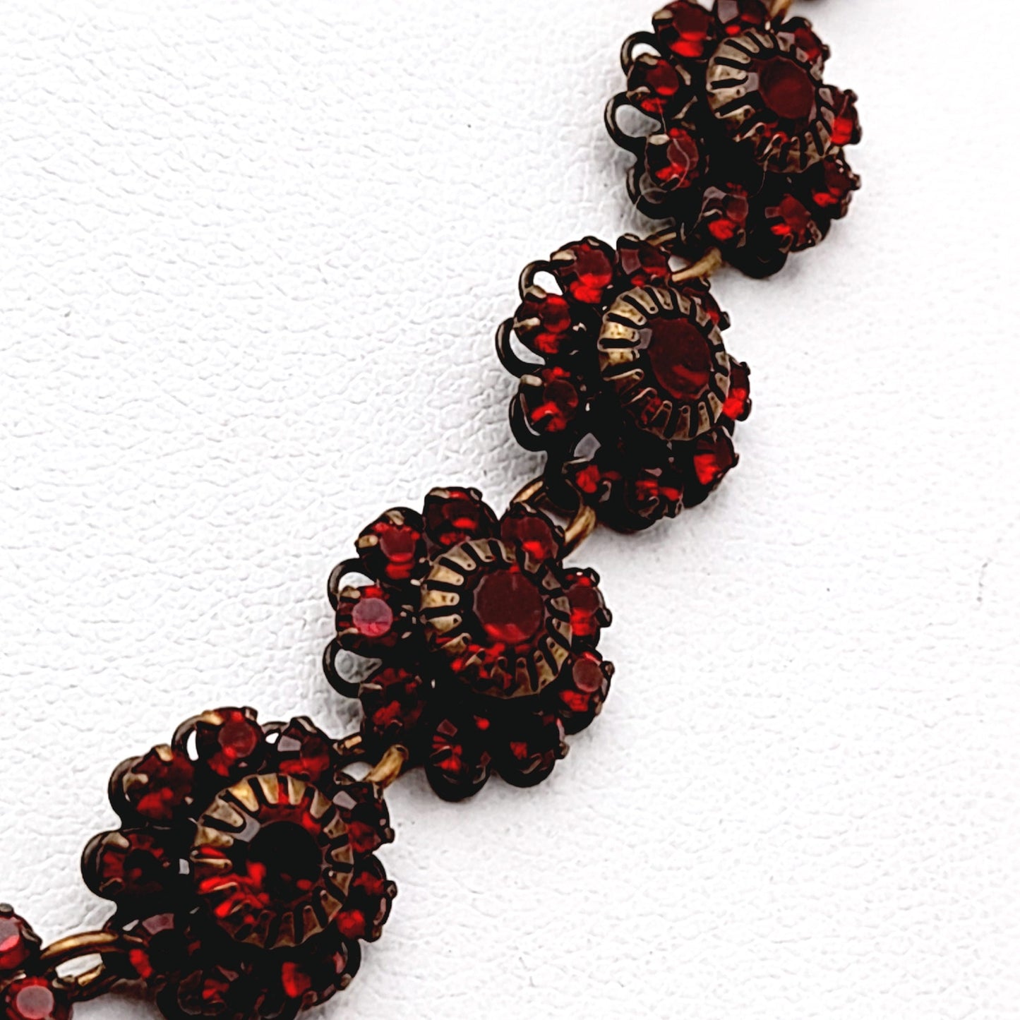 Vintage Liz Palacios Red Floral Necklace – Vintage-Inspired Sparkle from San Francisco