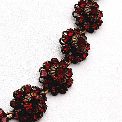 Vintage Liz Palacios Red Floral Necklace – Vintage-Inspired Sparkle from San Francisco