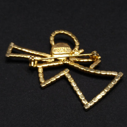 Eisenberg Ice Angel Rhinestone Brooch, Rivoli Clear Rhinestone, 1970s Vintage