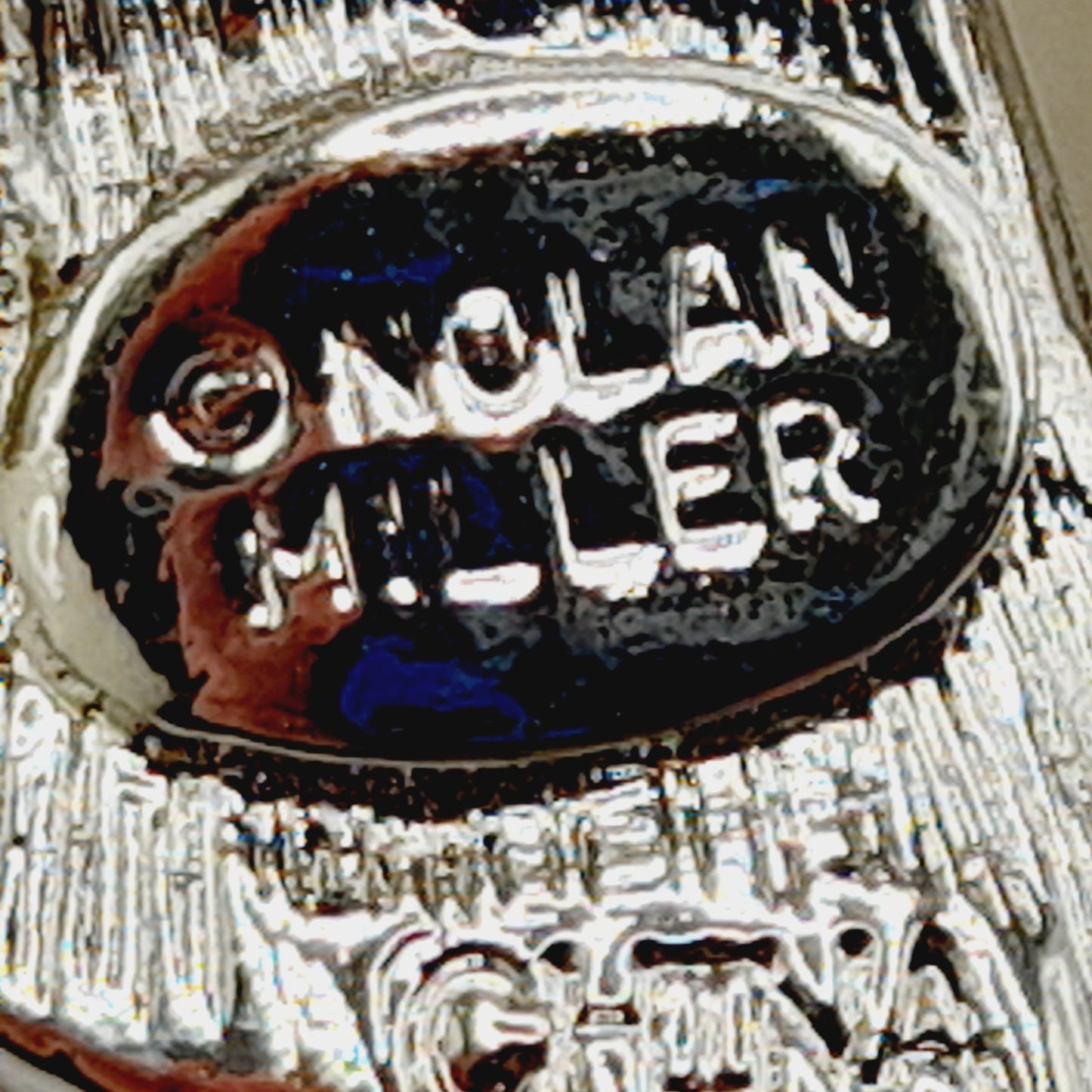 Vintage Nolan Miller Bow Brooch Rhodium Plated Clear Rhinestone White Enamel 2" Pin
