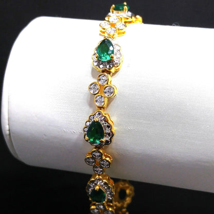 JBK Jackie Kennedy Bracelet – Camrose & Kross Faux Emerald & Rhinestone Replica