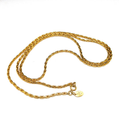 Vendome Gold Plated Long Chain Necklace, 35 Inches, 1960s Vintage Jewelry