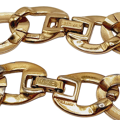 Vintage MONET Gold Plated Chain Necklace & Bracelet Set – Bold Links