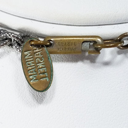 Miriam Haskell Photo Locket Necklace, Signed MIRIAM HASKELL, 1950s Vintage