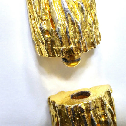 Vintage Hattie Carnegie Hinged Clamper Bracelet, Gold Plated, 1970s
