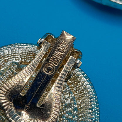 Vintage Kramer Bracelet Clip Earrings Set, Clear Rhinestones, Rhodium Plated, 1960s Jewelry