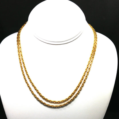 Vendome Gold Plated Long Chain Necklace, 35 Inches, 1960s Vintage Jewelry