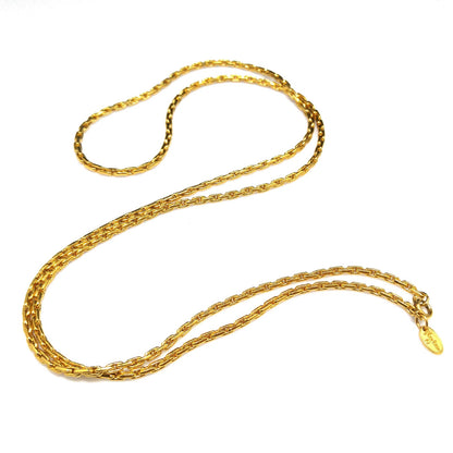 Vendome Gold Plated Long Chain Necklace, 35 Inches, 1960s Vintage Jewelry