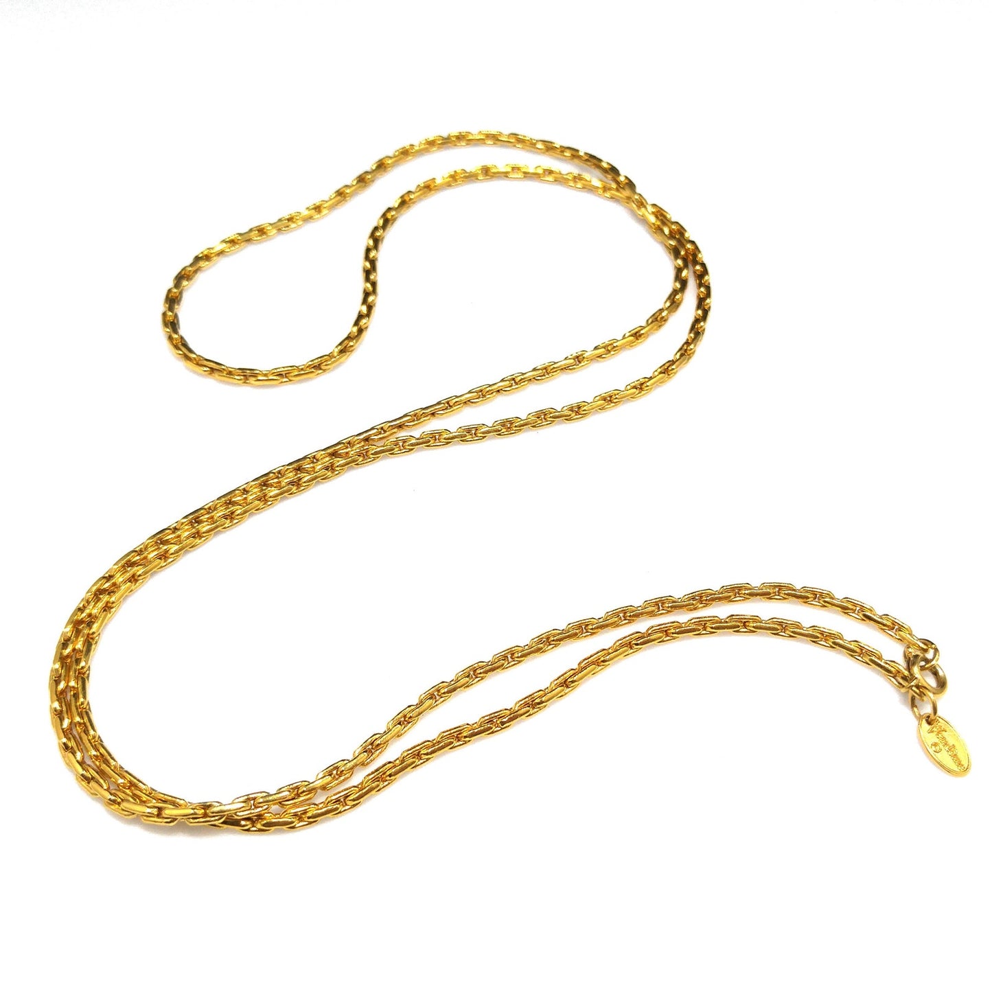 Vintage Vendome Gold Plated Long Chain Necklace – 35 Inches (1960s)