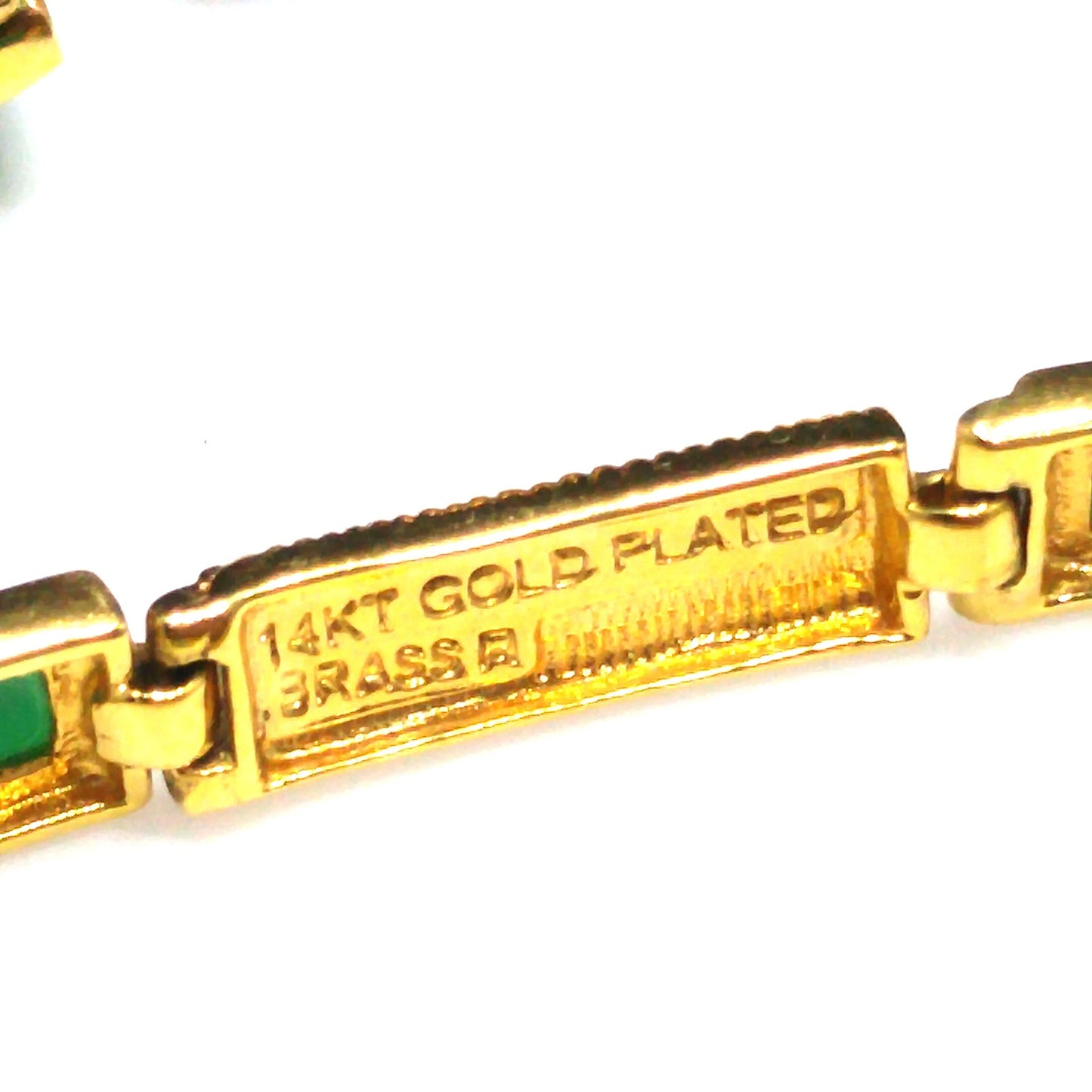 Vintage 14K Gold Plated Gemstone Jewelry: Necklace, Bracelet, Post Earrings, 1990s Vintage Jewelry