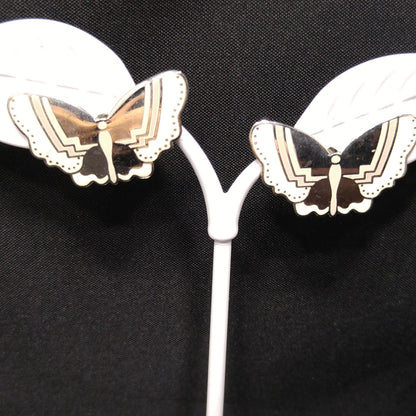 Laurel Burch "Papillon" Post Earrings, Butterfly Cloisonné Enamel, 1980s Vintage