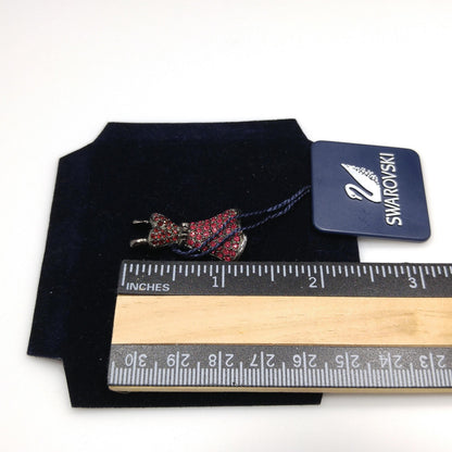 Swarovski Red Dress Brooch – Crystal Rhinestone Pin, Women’s Heart Health 2003
