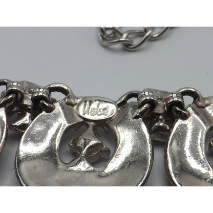 Hobe' Rhodium Plated Clear Rhinestone Choker Necklace, 17 Inches, 1960s Vintage Jewelry
