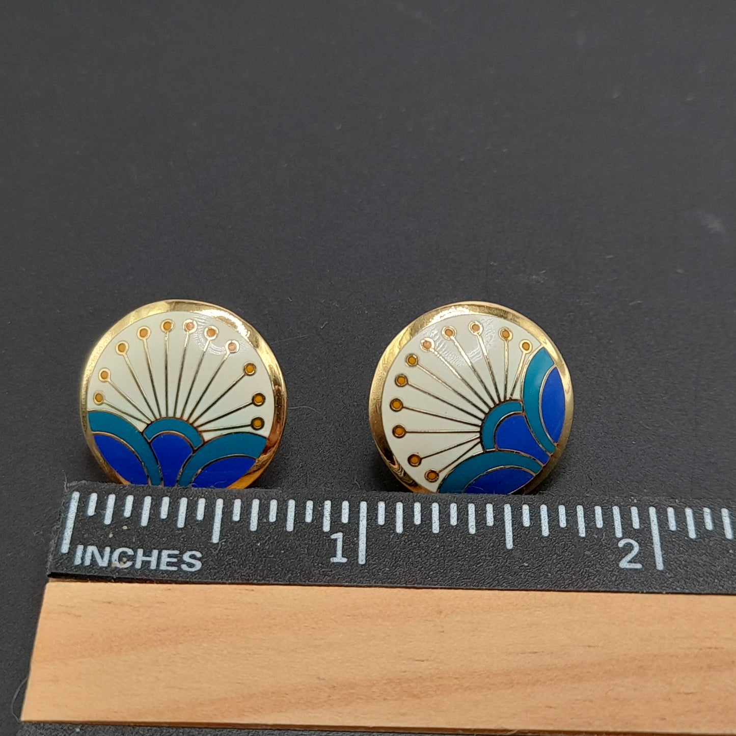 Laurel Burch "Kirin" Post Earrings, Vintage 1980s Enamel Earrings, Gold Plated Designer Jewelry, Retro Artistic Statement Earrings