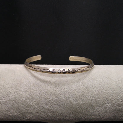 Erick Begay Sterling Silver Cuff Bracelet, Hand Crafted, Vintage Jewelry