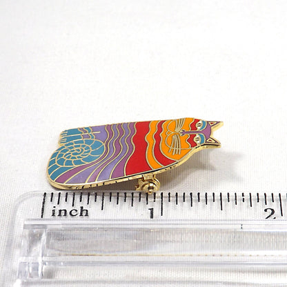 Laurel Burch "Rainbow Cats" Brooch, 1980s Vintage Jewelry