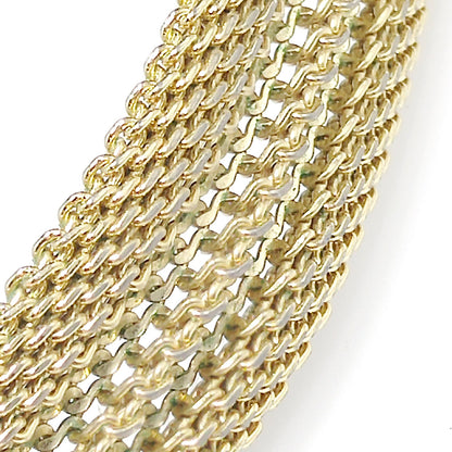 Trifari Orange Lucite Cabochon Necklace, Gold Plated Mesh, 1970s Vintage Jewelry