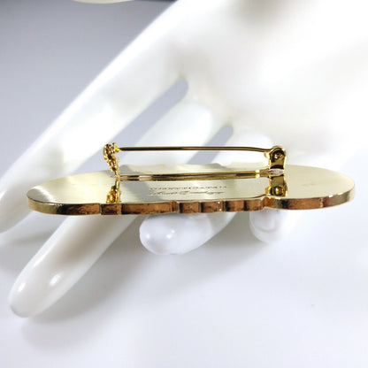 Laurel Burch "Mysticats" Large Cat Brooch, Gold Plated Cloisonne, 1980s