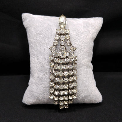 Vintage Kandell & Marcus N.Y. Brooch, Chandelier Clear Rhinestone Pin, 1940s