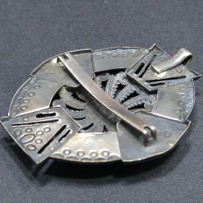 Vintage Enamel Ladies Belt Buckle, Enamel on Brass, 1930s Vintage Accessory