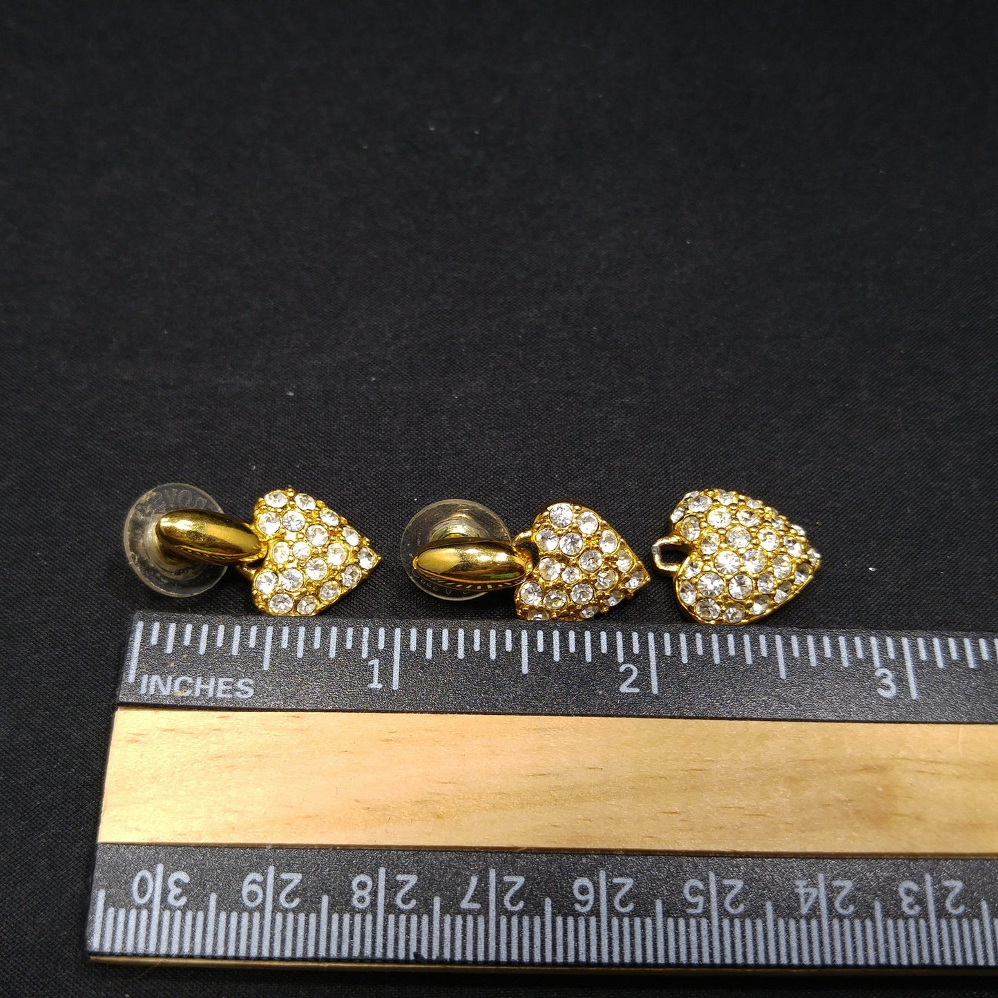 Swarovski Swan Logo Heart Earrings & Pendant Set, Gold Plate, Clear Pave Crystal