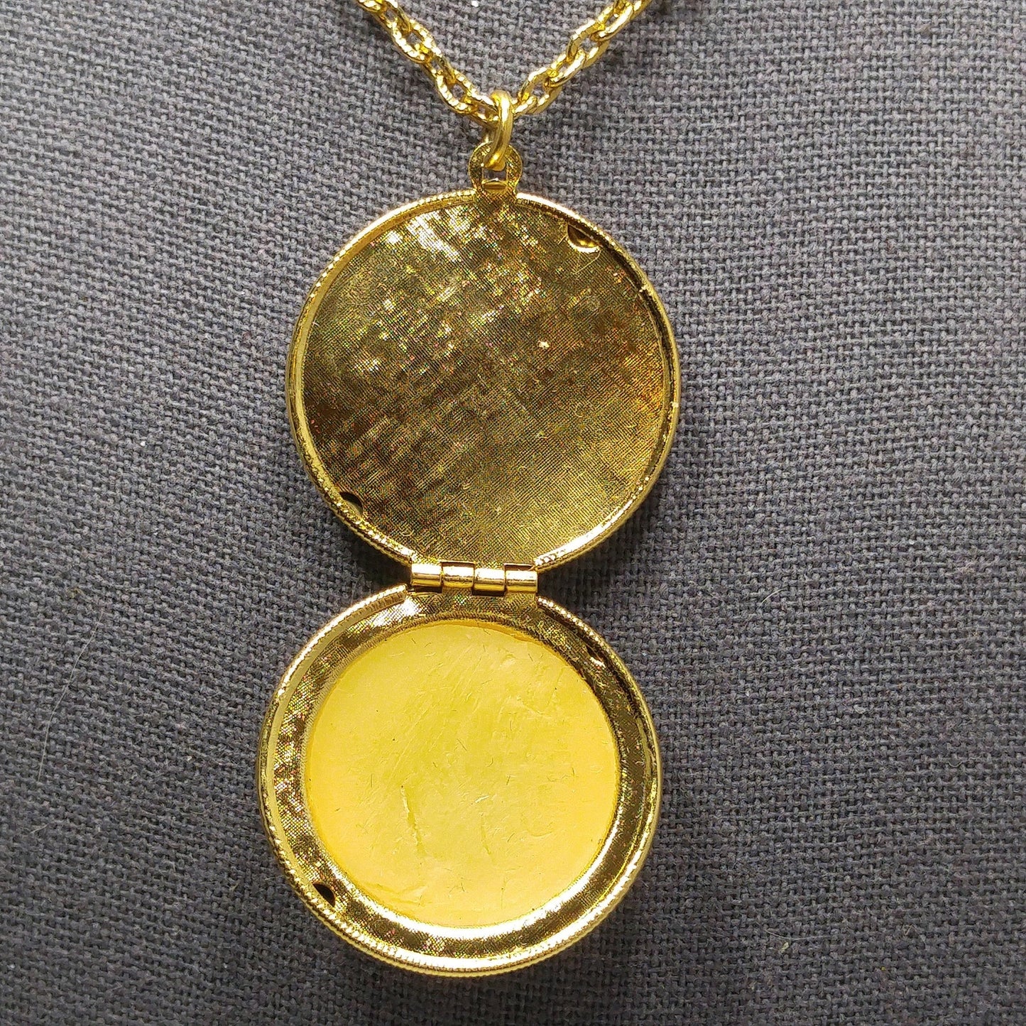 Vintage Perfume Floral Locket Necklace, Solid Perfume Inside, 1960s Vintage Jewelry