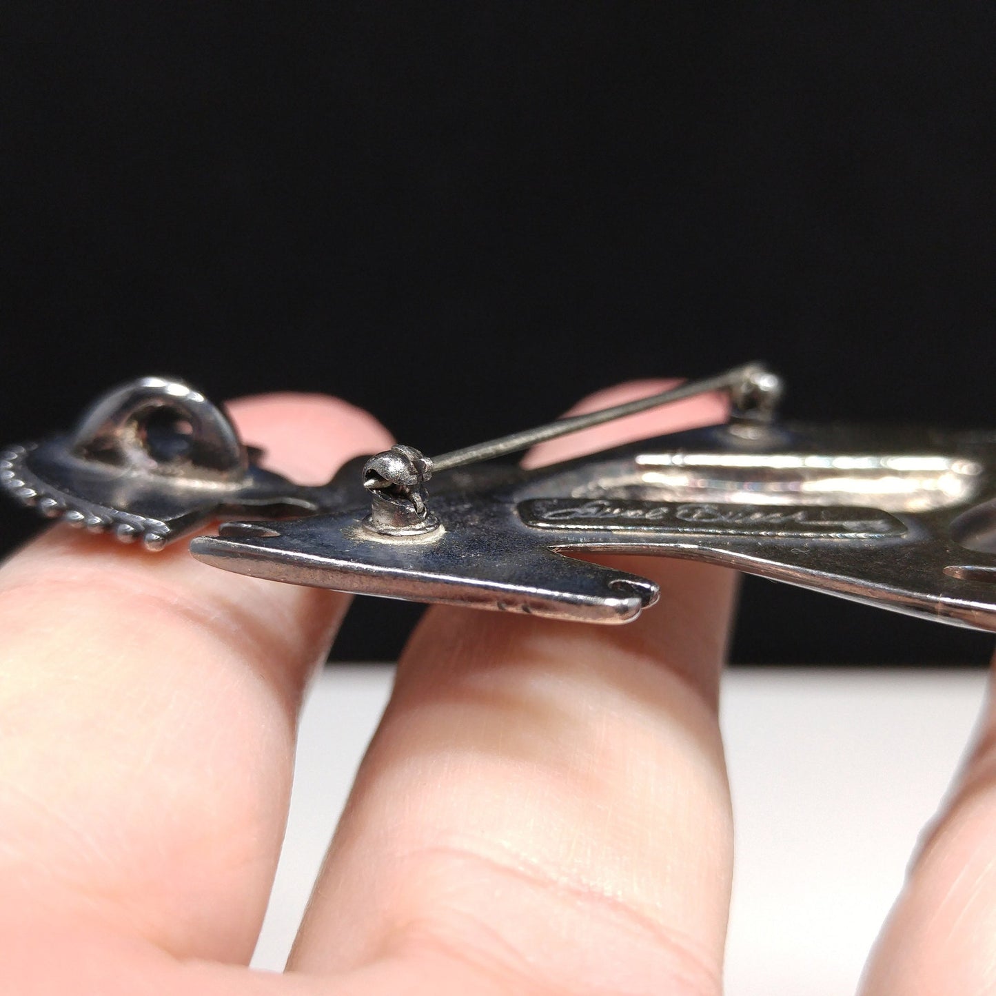 Laurel Burch Spirit Man and Horse Brooch & Pendant, Rhodium Plated, 1980s