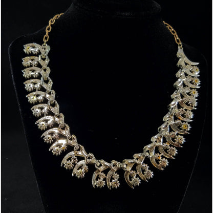 ART Arthur Pepper Rhinestone Necklace, Aurora Borealis, 1950s Vintage Jewelry