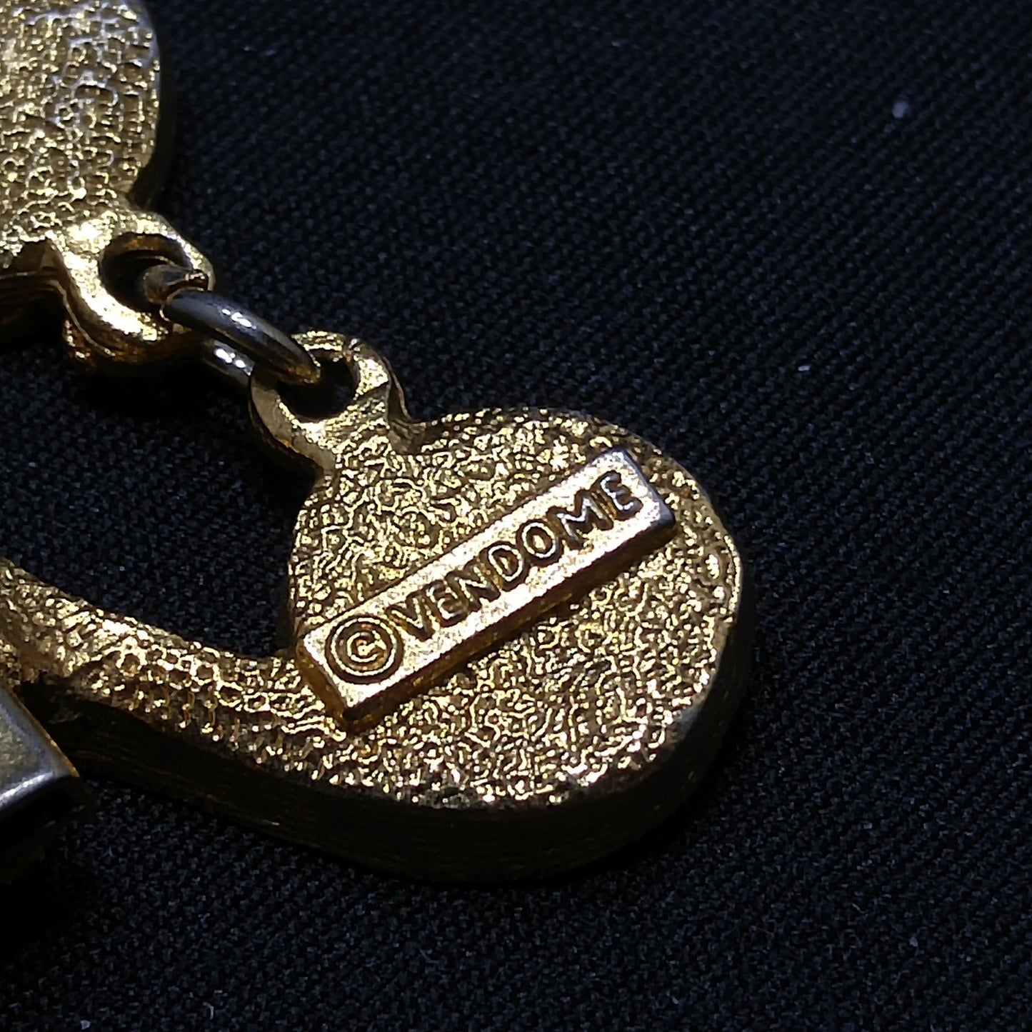 Vintage Vendome Wide Gold Plated Bracelet Swirl Design Hidden Clasp 1950s