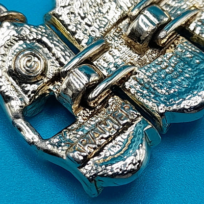 Vintage Kramer Bracelet Clip Earrings Set, Clear Rhinestones, Rhodium Plated, 1960s Jewelry