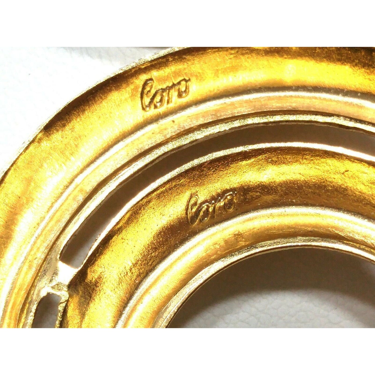Coro Adolph Katz 1948 Bow Pendant Book Chain Necklace, Gold Plated, 1940s Vintage Jewelry