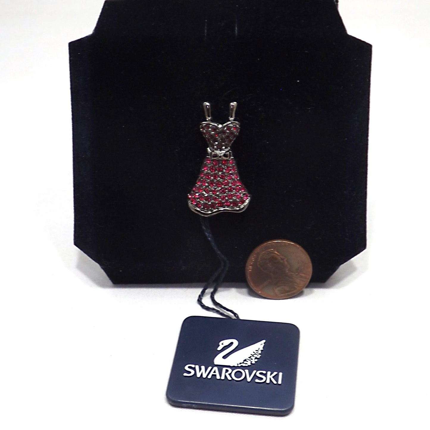 Swarovski Red Dress Brooch – Crystal Rhinestone Pin, Women’s Heart Health 2003