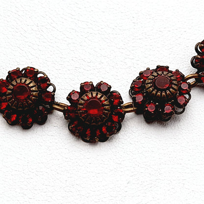 Vintage Liz Palacios Red Floral Necklace – Vintage-Inspired Sparkle from San Francisco