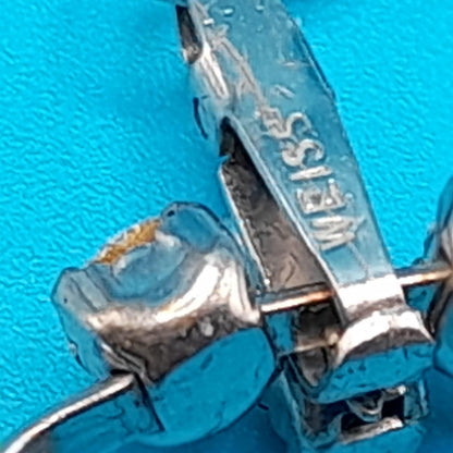 Weiss 1950s Clear Rhinestone Choker Necklace – Marquise & Chaton Cut Stones