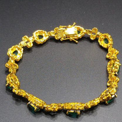 JBK Jackie Kennedy Bracelet – Camrose & Kross Faux Emerald & Rhinestone Replica