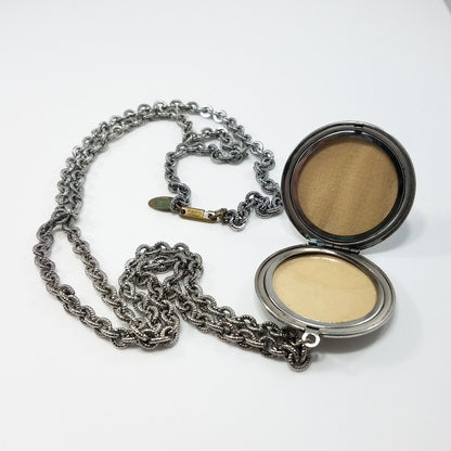 Miriam Haskell Photo Locket Necklace, Signed MIRIAM HASKELL, 1950s Vintage