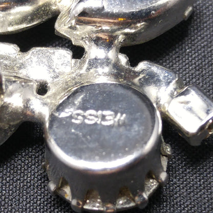 Weiss Clear Floral Spray Brooch, Wedding Jewelry, 1960s Vintage Jewelry