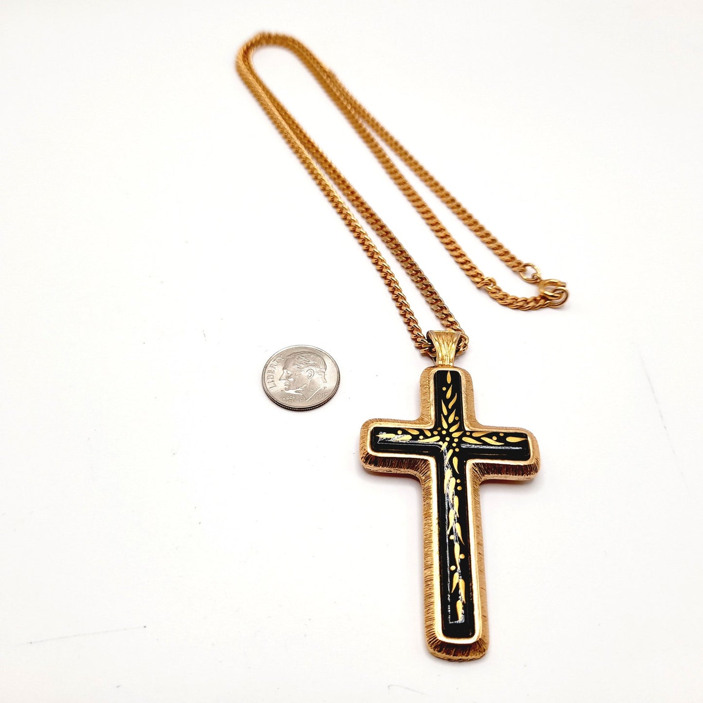 Vintage Sarah Coventry Cross Pendant Necklace, Limited Edition 1978