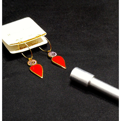 Laurel Burch "Femina" 1993 Earrings, Gold Over Sterling, 1990s Vintage Jewelry