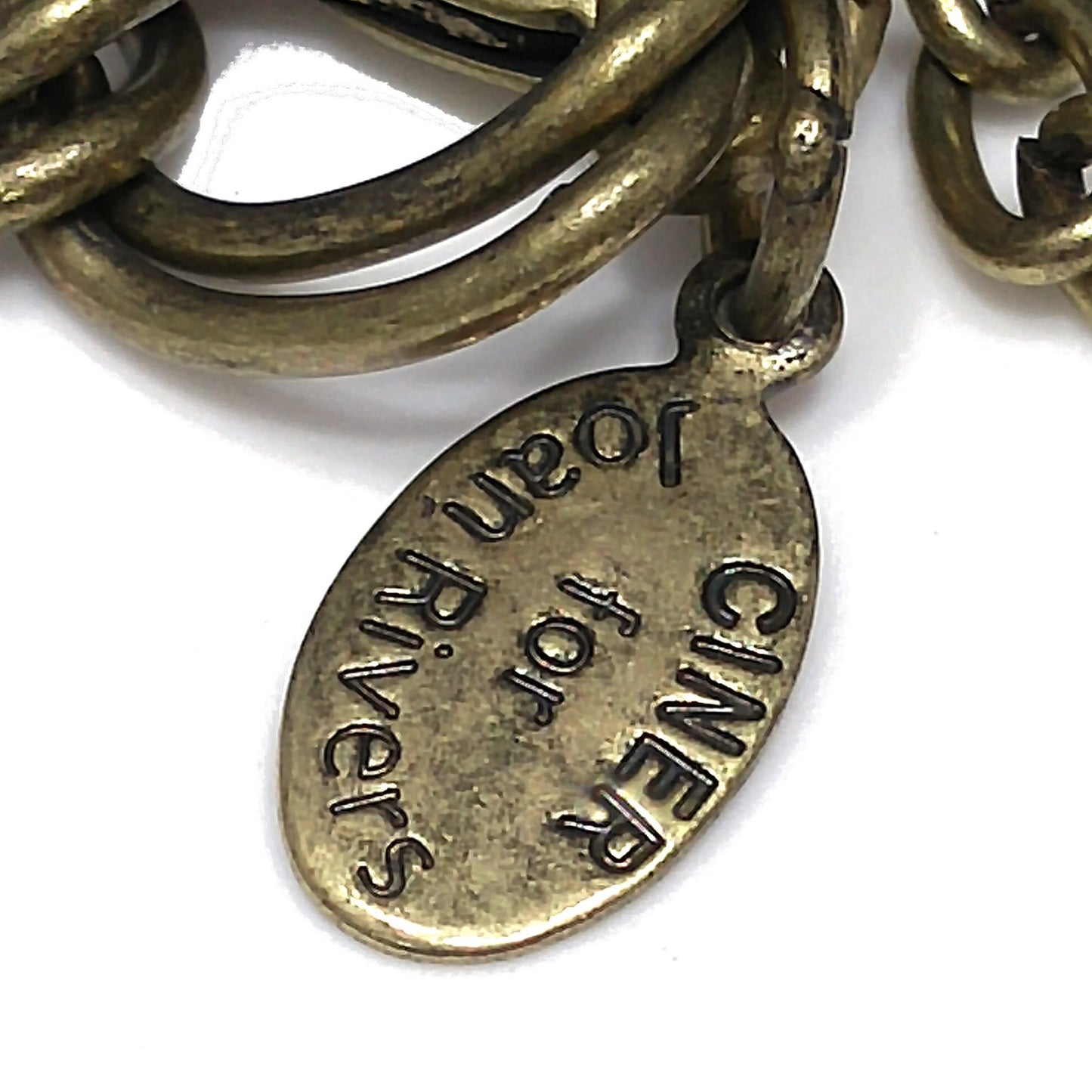 Vintage Ciner for Joan Rivers Pink Enamel Necklace, Classic Collection, 1990s