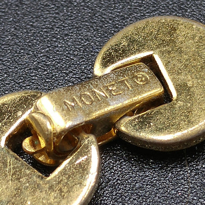 Monet Long Link Necklace, Gold Plated, 1970s Vintage Jewelry