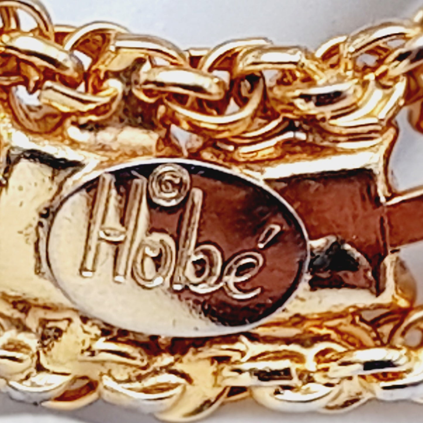 Vintage Signed Hobe Gold Tone Pearl Wreath Brooch - 2 Inches