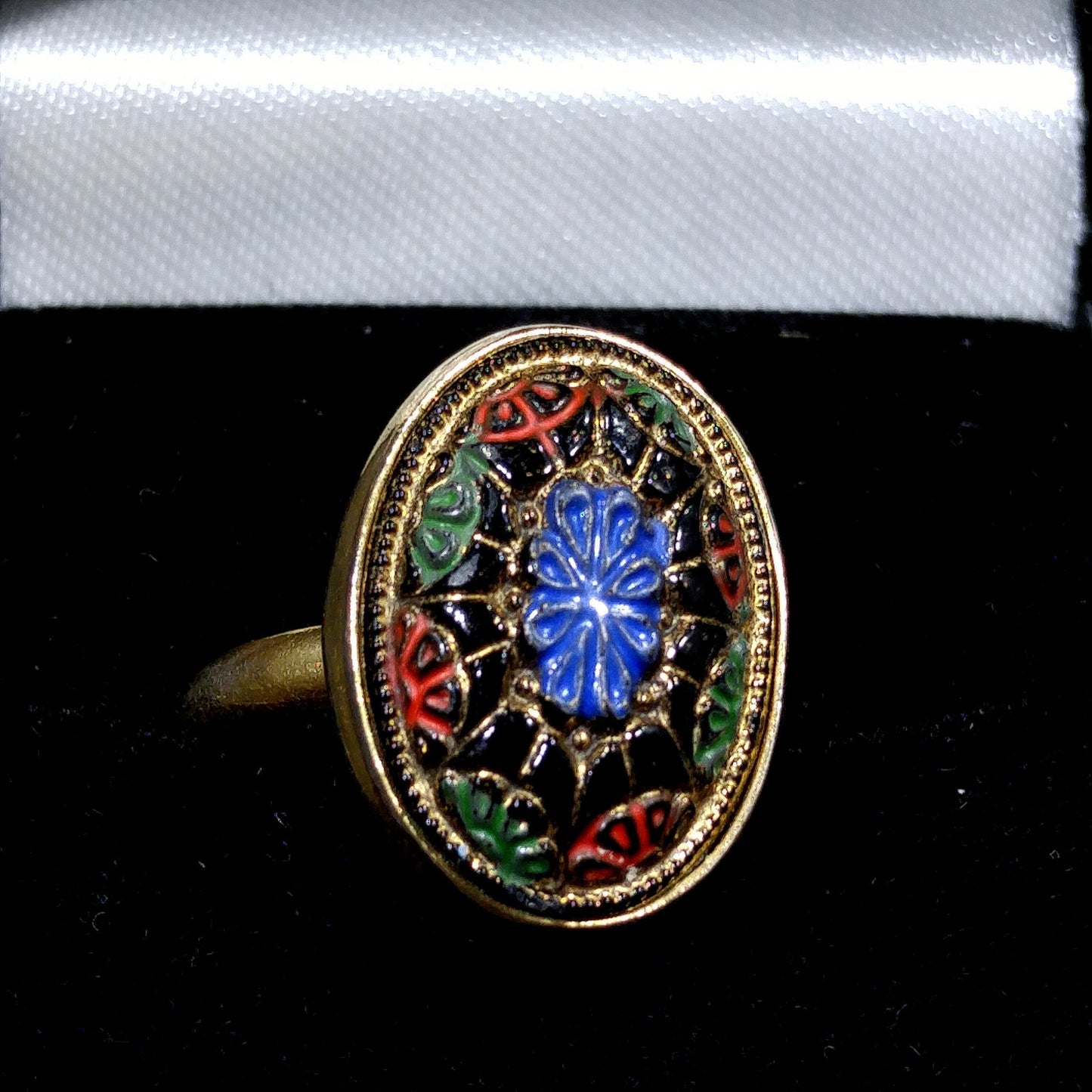 Sarah Coventry Light of the East Jewelry Set, Necklace Earrings Ring, 1970s