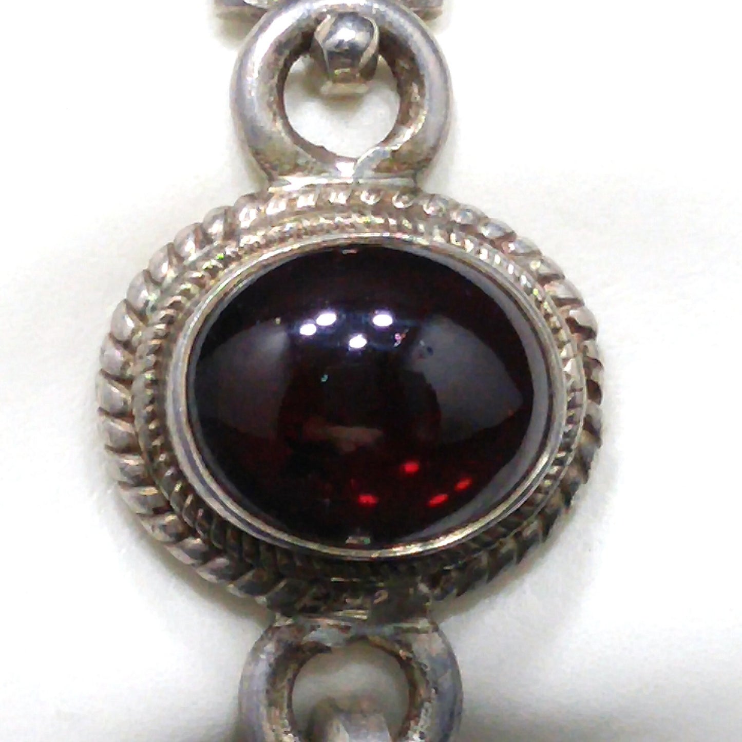 Silver Tourmaline Bracelet, Stamped 925, 1970s Vintage Bracelet