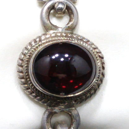 Silver Tourmaline Bracelet, Stamped 925, 1970s Vintage Bracelet