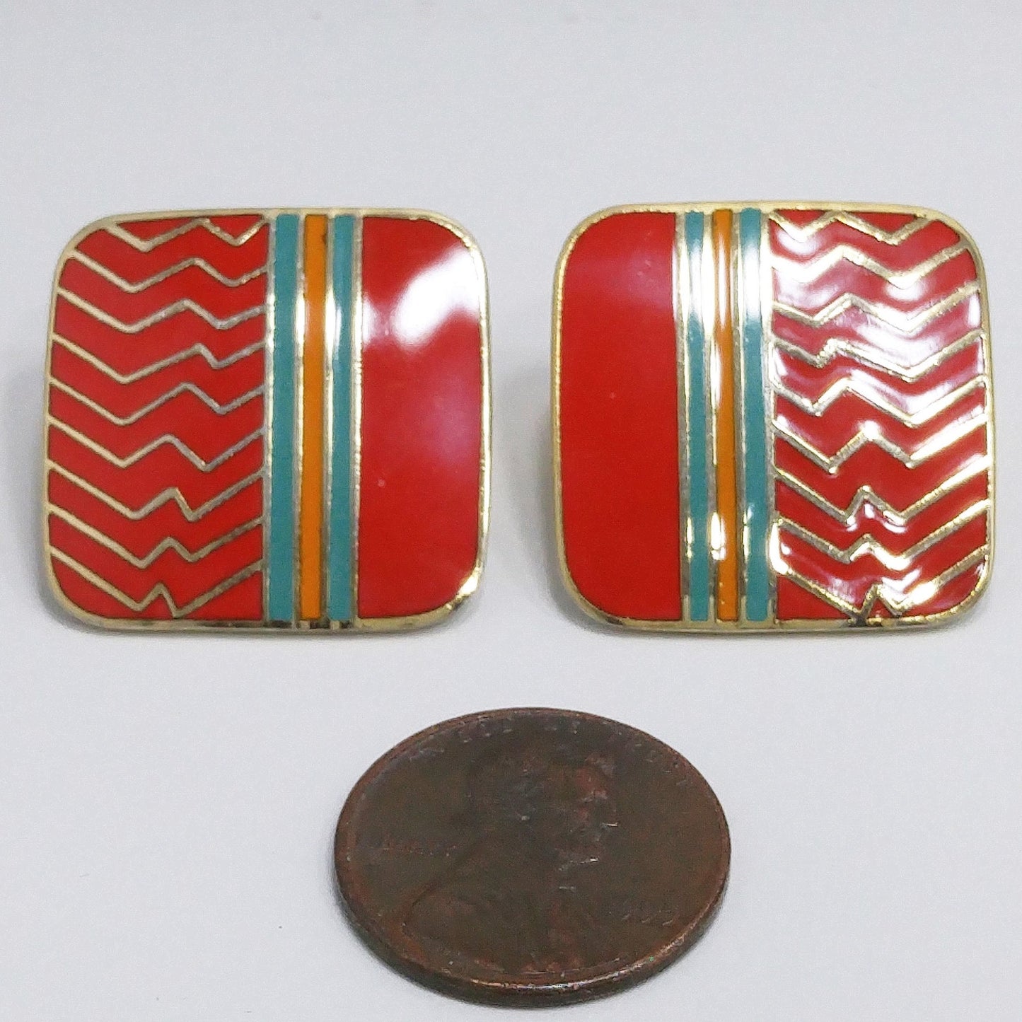 Laurel Burch "Ahktar" Post Earrings, Gold Plated, 1980s Vintage Jewelry
