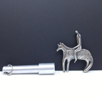 Laurel Burch Brooch, Horse with Man or Woman, 1980s Vintage Jewelry